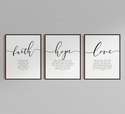 Handmade (Faith Hope Love) Bible Verse Canvas by Your Bible Book™