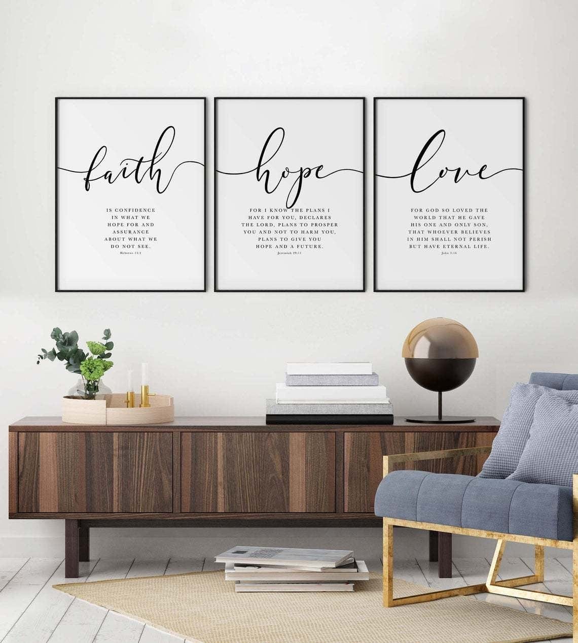 Handmade (Faith Hope Love) Bible Verse Canvas by Your Bible Book™